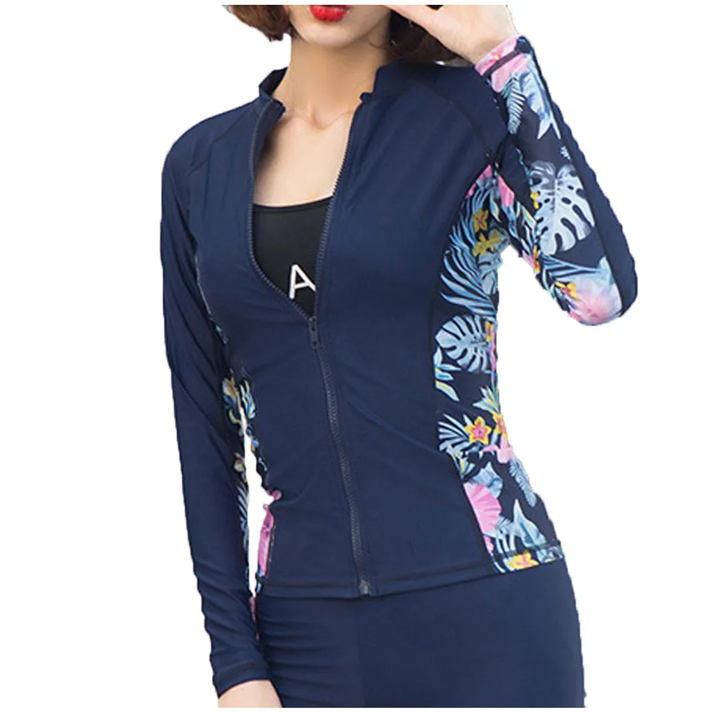 Женский купальный костюм SAGACE Цельный купальник с длинными рукавами одежда для