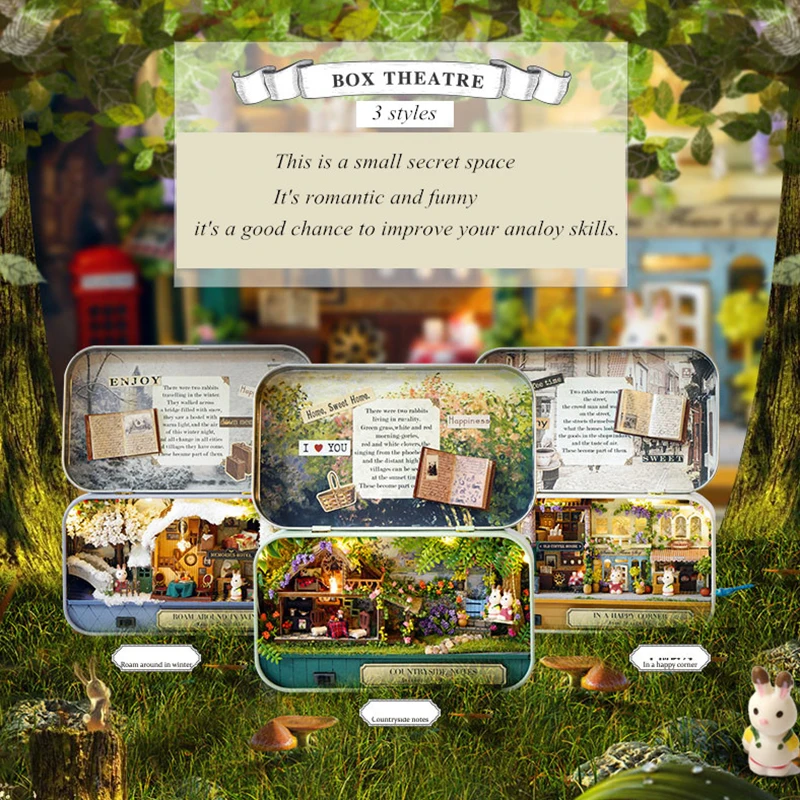 Романтическая сборная конструкция сделай сам миниатюрный театральный ящик с