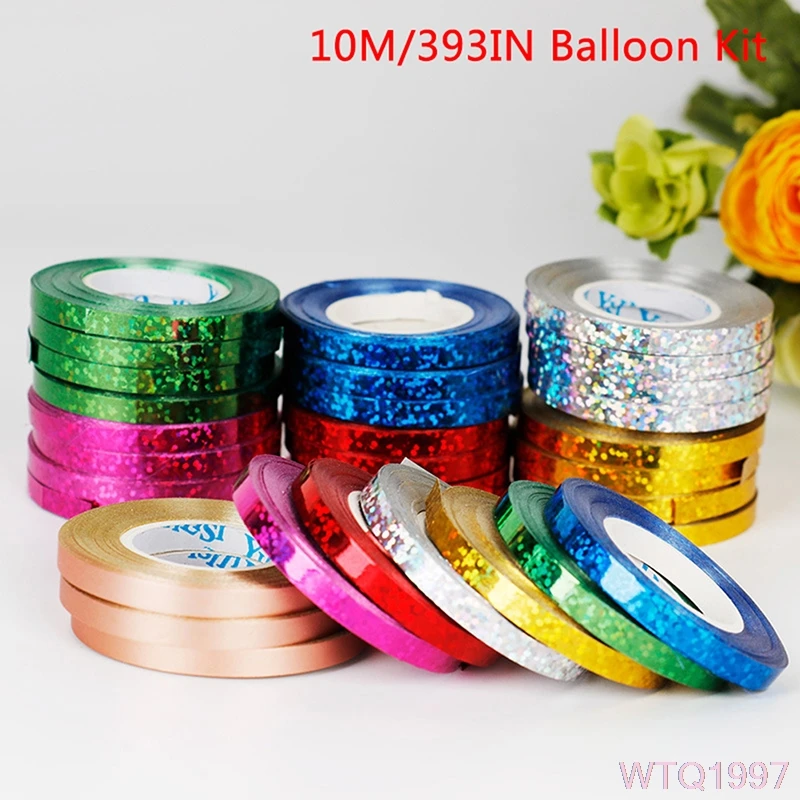 

5mm*10m Foil Balloon Laser Ribbon Balloon Strings Chain Event&Party Supplies