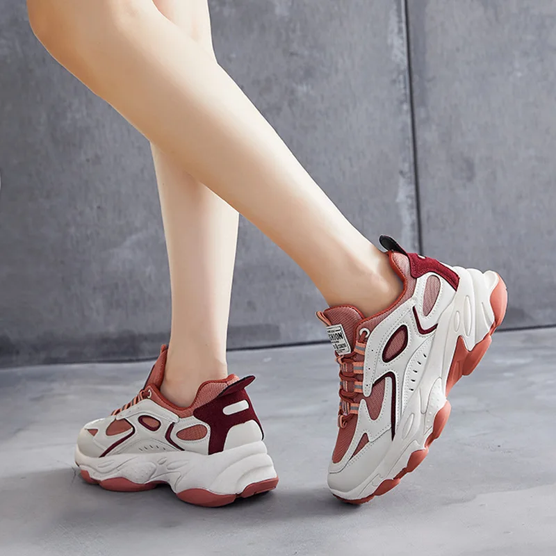 

Women's Chunky Sneakers Platform Vulcanized Shoes Breathable Shoes Women's Women 2021 New Wedge Heels sneakers women