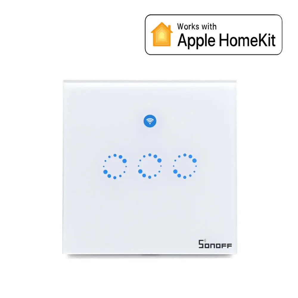 WiFi умный сенсорный выключатель ВКЛ/ВЫКЛ настенный 1/2/3 работать с Apple HomeKit для