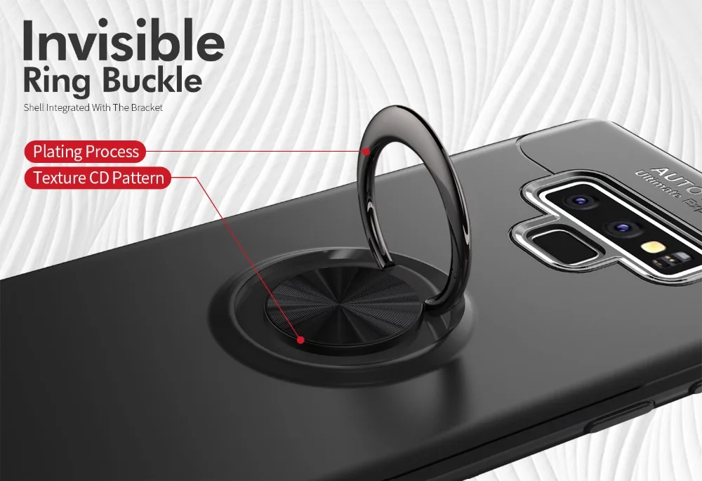 Case for Galaxy Note 9 TPU Hidden Kickstand with Car Magnet Back Cover Samsung 8 S8 S9 Plus J3 J5 J7 |