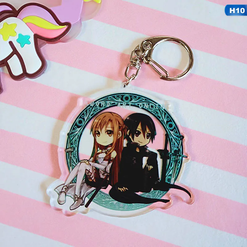 KEY5246H10 Sword Art Online SAO Yuuki Asuna акриловый брелок для ключей - Цвет: KEY5246H10