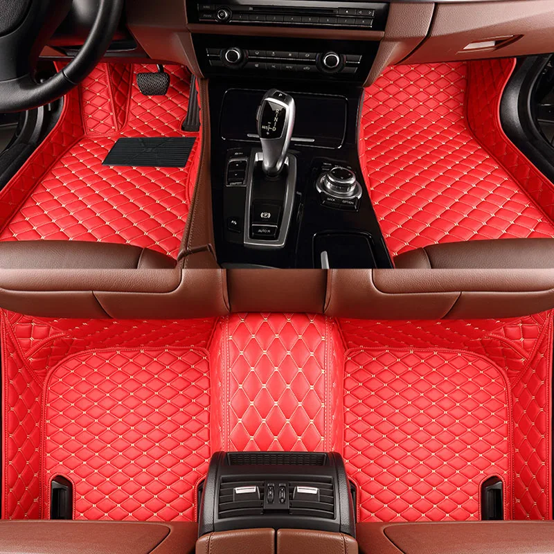

Custom LHD/RHD Leather Car Floor Mats For Volkswagen VW Bora 2019 2020 Year All Weather Full Cover Carpet Rugs Liners