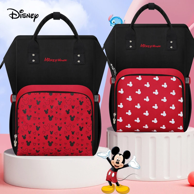 

Disney Mickey Classic Baby Diaper Bag Large Capacity Nappy Bag For Stroller Maternity Backpack For Mommy Travel Baby Care Bag