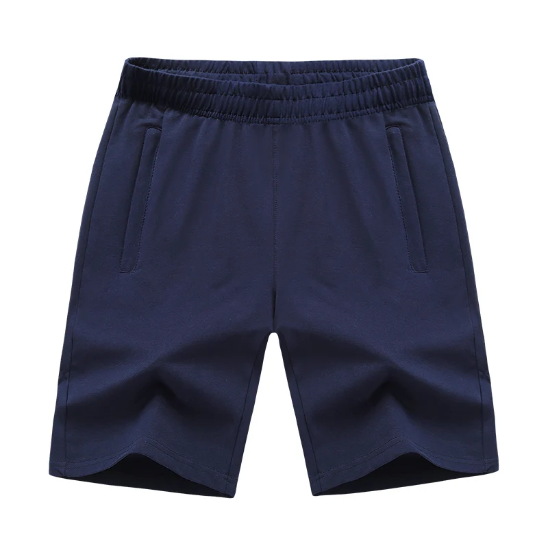 

Mens Cotton Shorts 2021 Summer Hot Breathable Male Bermuda Solid Elastic Waist Casual Short Pants Fashion Knee Length Streetwear