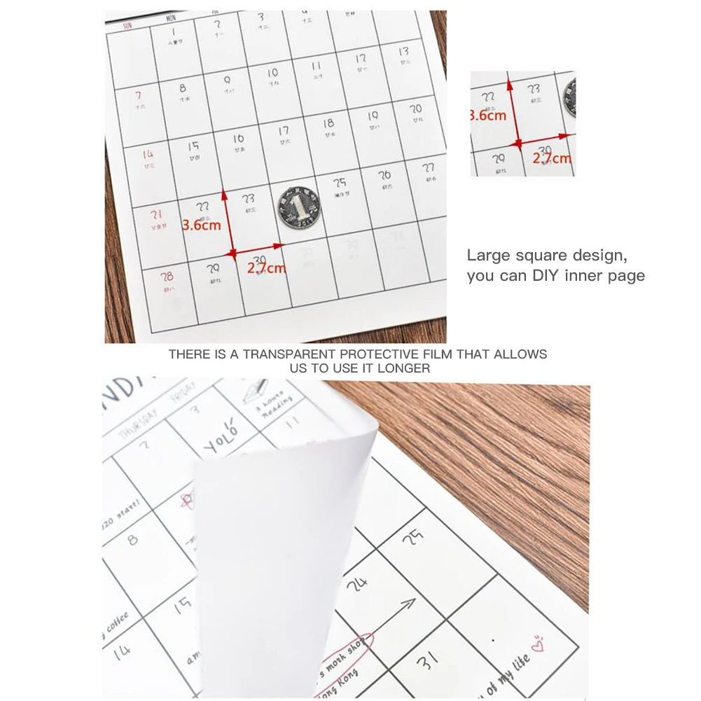 

Calendar 2020 Hanging Schedule Memo Monthly Personal Planner School Year Family Wall Calendars for Home and Office Decoration