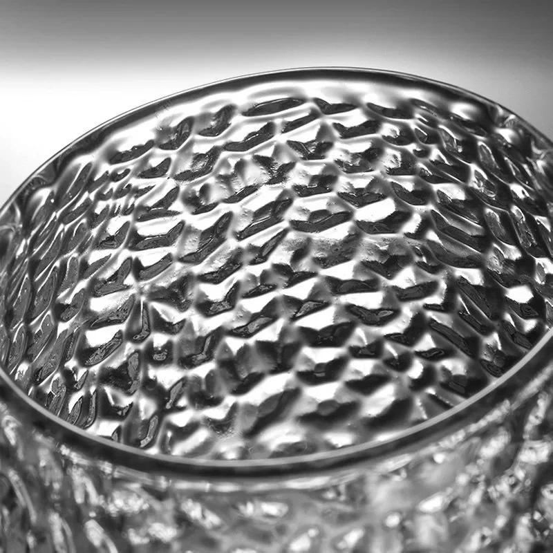 350 мл стакана воды Стекло чашки с золотая ручка японский молоток узор Кофе чашка