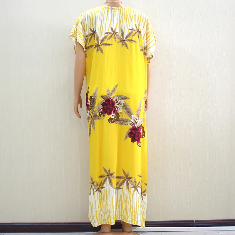 Элегантный Африканский вышивка Дашики Платье с принтом хиджаб Хлопок