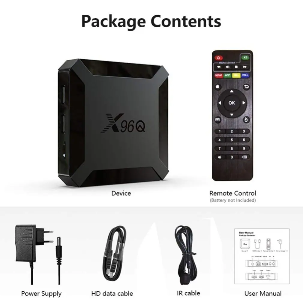 ТВ-приставка X96Q Android 10 0 четырехъядерный процессор Allwinner H313 ARM Cortex A53 TV X96 Q поддержка