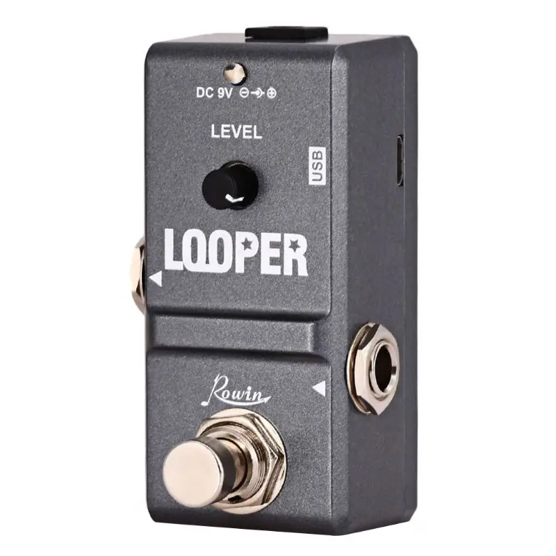 

Rowin Tiny Looper Electric Guitar Effect Pedal 10 Minutes of Looping Unlimited Overdubs