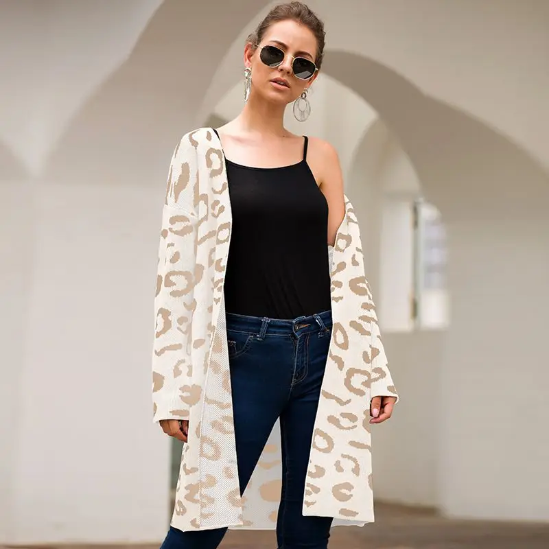 Длинные кардиганы свитер вязаный женский зимние свитера для женщин с длинным