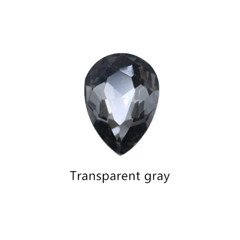 Transparentgrey 4x6 10 шт ромбовидные кристаллы для ногтей AB Стразы драгоценные камни алмазное Золотое дно плоский задний камень 6*10 мм 3D амулеты аксессуары для ногтей - Цвет: Transparentgrey 4x6