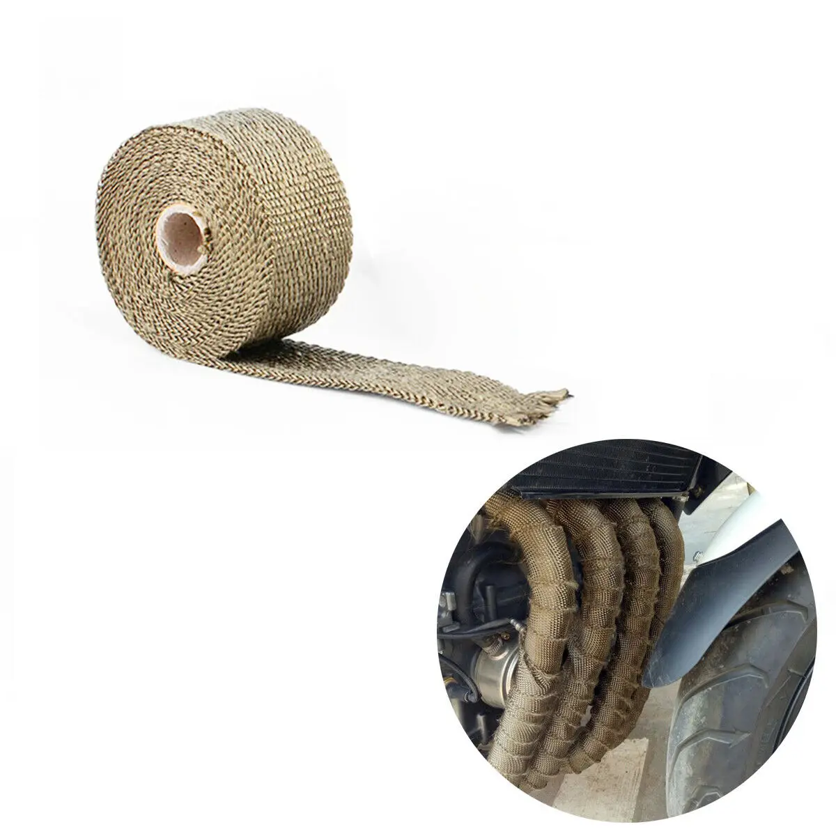 5 м изоляция выхлопных труб клейкая лента для огнестойкая ткань Тепловая