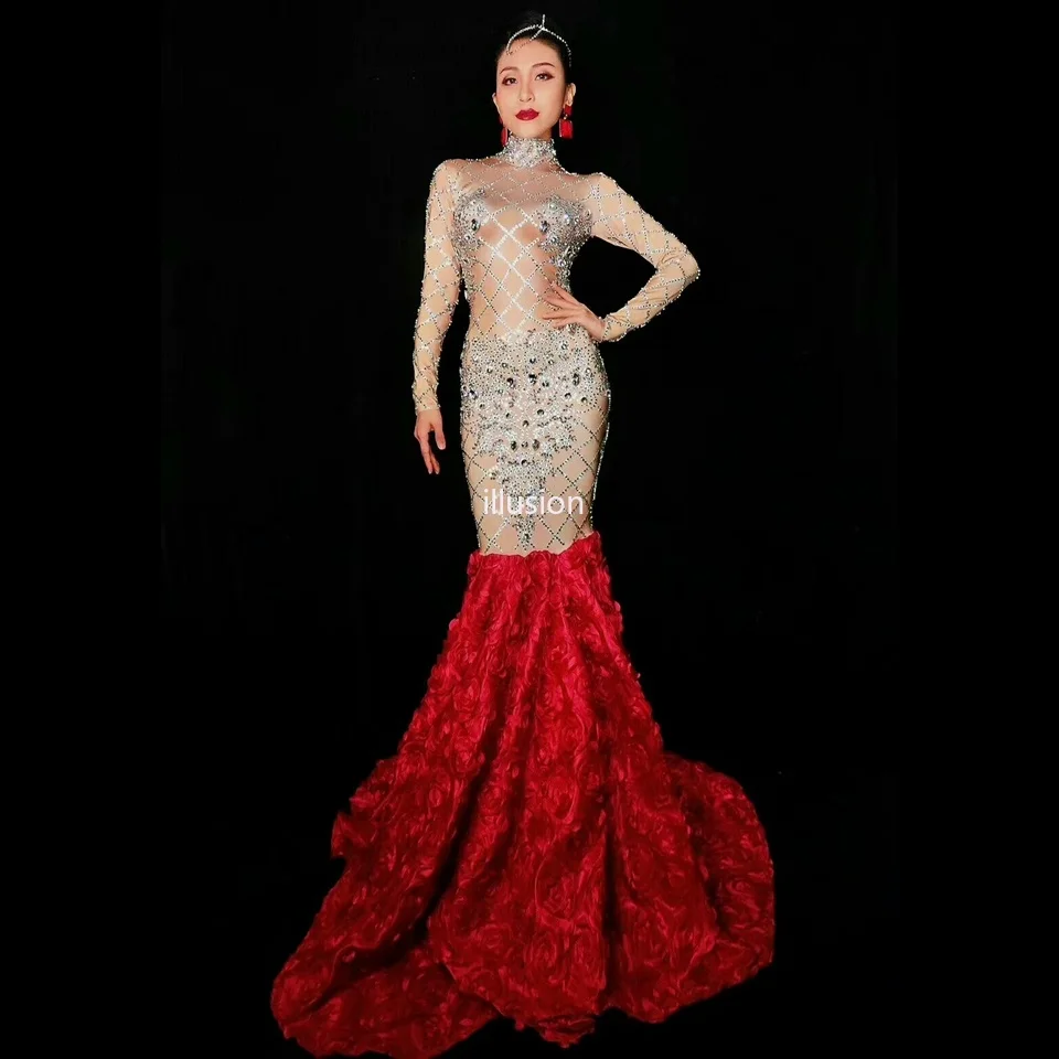 Блестящее платье-свитер с кристаллами длинное платье для женщин костюм дня