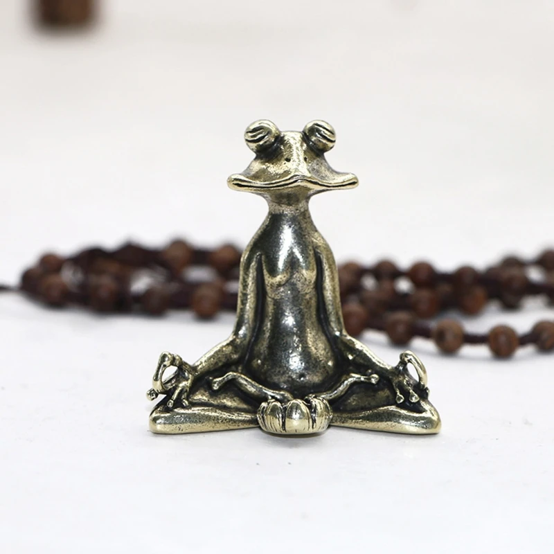 

Bronze Zen Frog Decoration Bronze Statue Garden Figurines Animal Figure Sculpture Crafts Yard Ornament