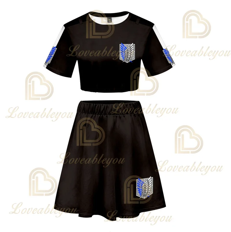 Костюм для косплея из топа и юбки девочек комплект двух предметов в японском