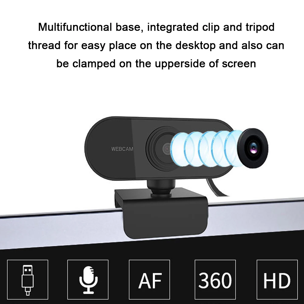 

Webcam Full HD 1080P Computer Web Camera With Microphone Rotatable Cameras For PC Laptop Live Broadcast Video Calling Conference