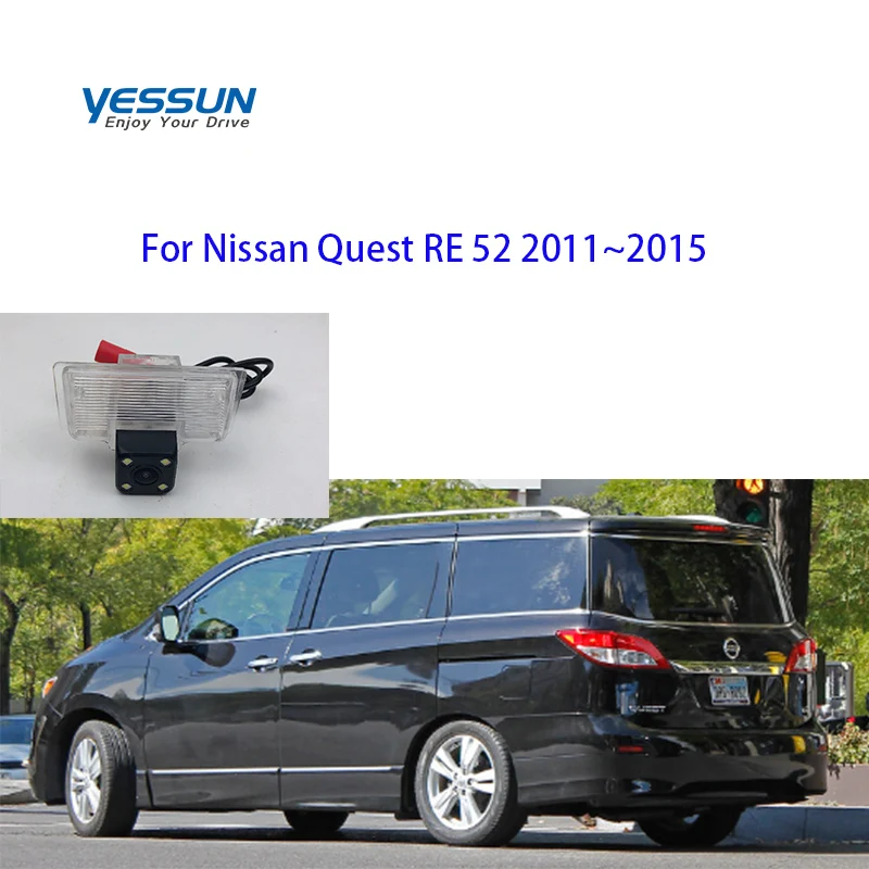 

Yessun reverse camera For Nissan Quest RE 52 2011~2015 Car CCD LED Backup Reverse Rear View Camera car license plate camera