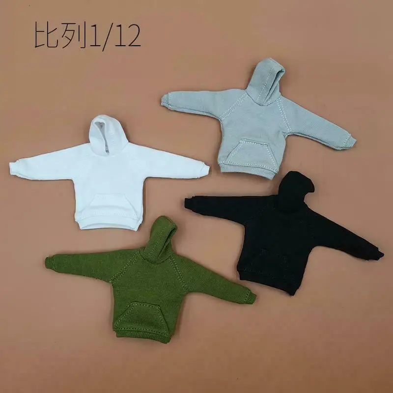 

Модель свитшота масштаба 1/12, пальто для игрушечных экшн-кукол 6 дюймов