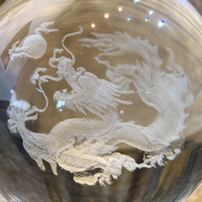 H & D 60 мм Хрустальный шар пресс папье 3D лазерная гравировка украшение в виде