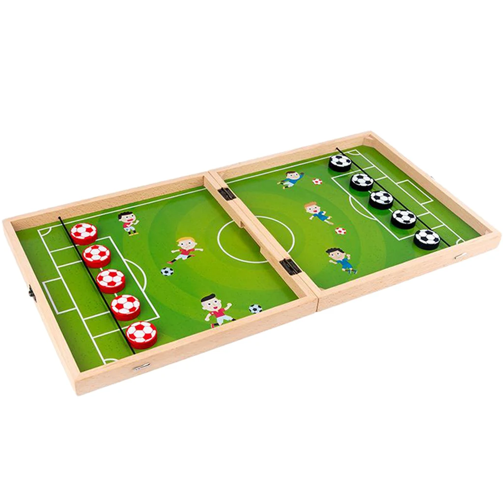

3 in 1 Wooden Board Game Fast Sling Puck Game, Flying Chess, Gobang for Kids
