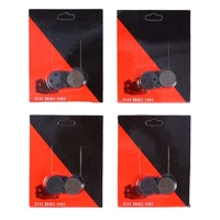 4 pairs black high quality resin semimetal disc brake pad for mountain bike bicycle