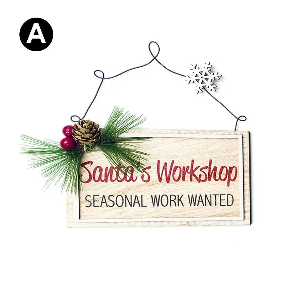 Рождественский венок дверной кулон сосновый конус деревянный настенный баннер