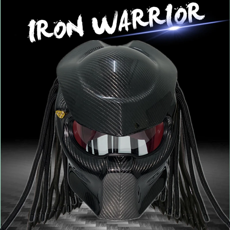 Мотоциклетный шлем Predator на заказ Стекловолоконный в горошек мотоциклетные