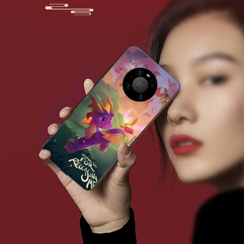 

0 Spyro Black Soft Phone Case For Huawei P20 30 40 Pro Mate 20x 30 40 Pro Nova6 7 Honor 9X 10