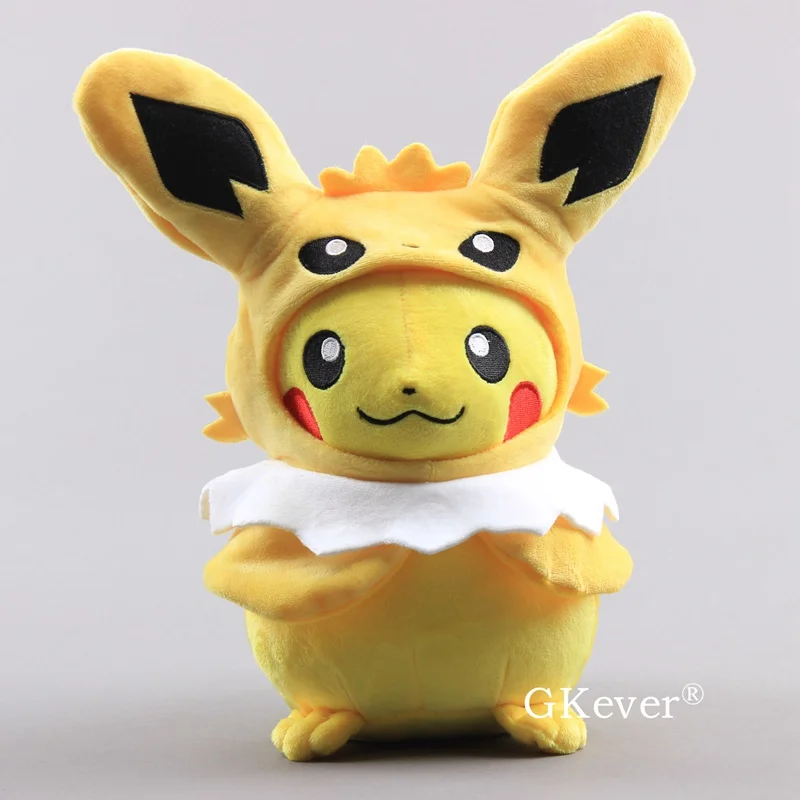 Jolteon 28 см серия Пикачу куклы косплей Eevee Jolteon Vaporeon Glaceon Leafeon Flareon плюшевый умбреон куклы игрушки дети подарок на день рождения - Цвет: Jolteon