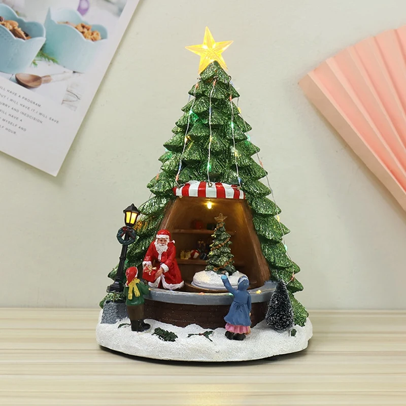 Рождественский домашний декор светящиеся рождественские домики Деревенское