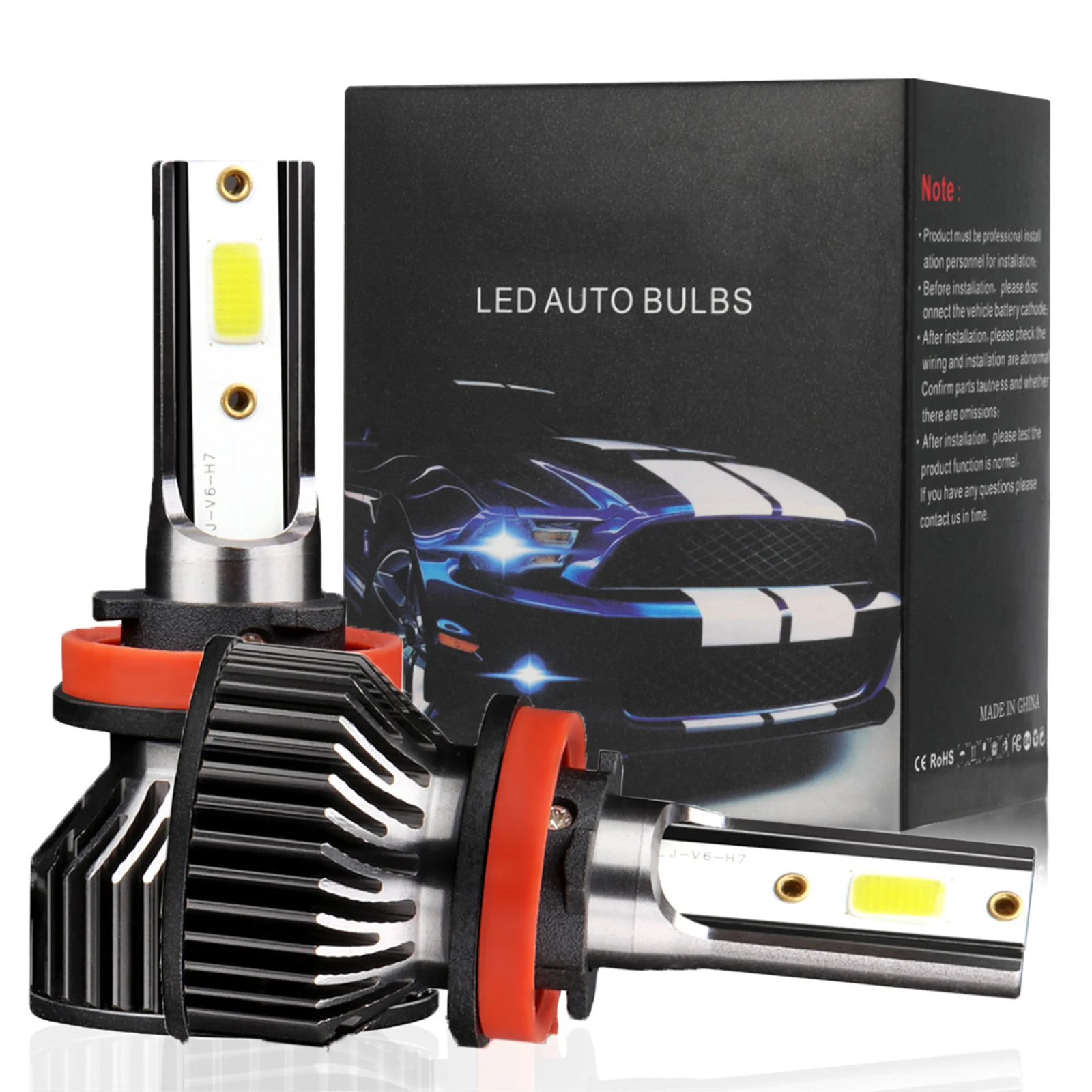 

1 пара 6000K H1 H7 H8/H9/H11 Автомобильные фары 9005/HB3/H10 9006/HB4 H4/9003/HB2 Y7LED лампы Автомобильные фары
