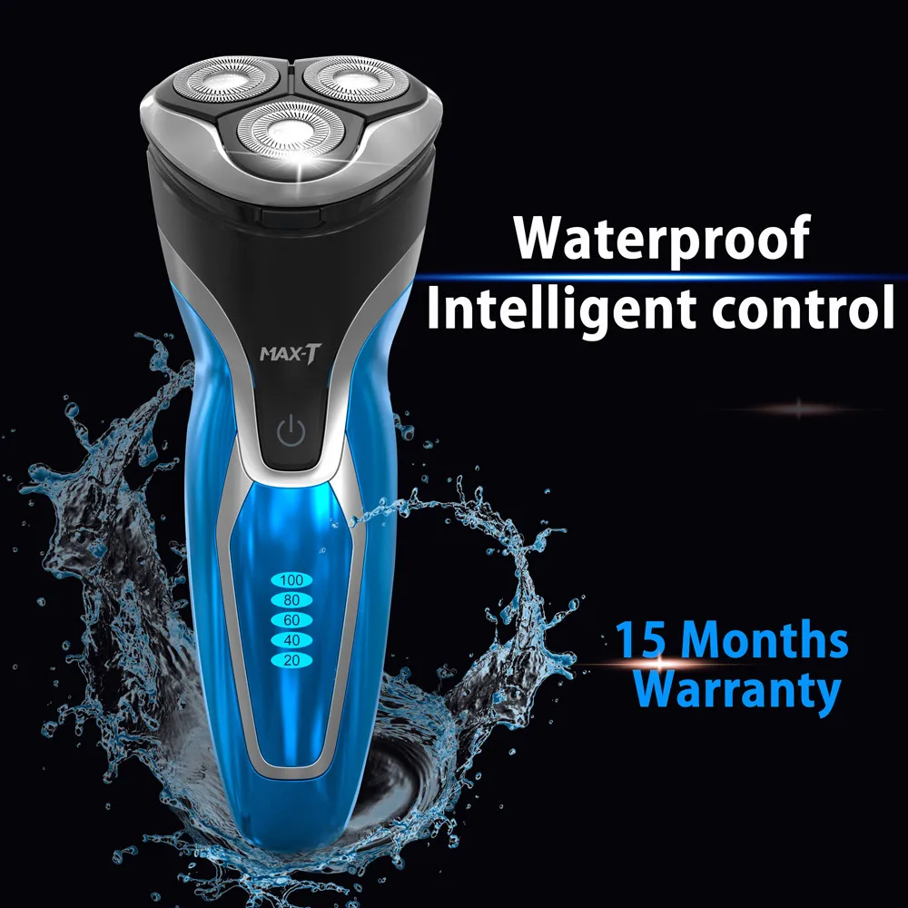 MAX T RMS7109 электробритва моющаяся перезаряжаемая 110 240 В 3D тройное лезвие уход за