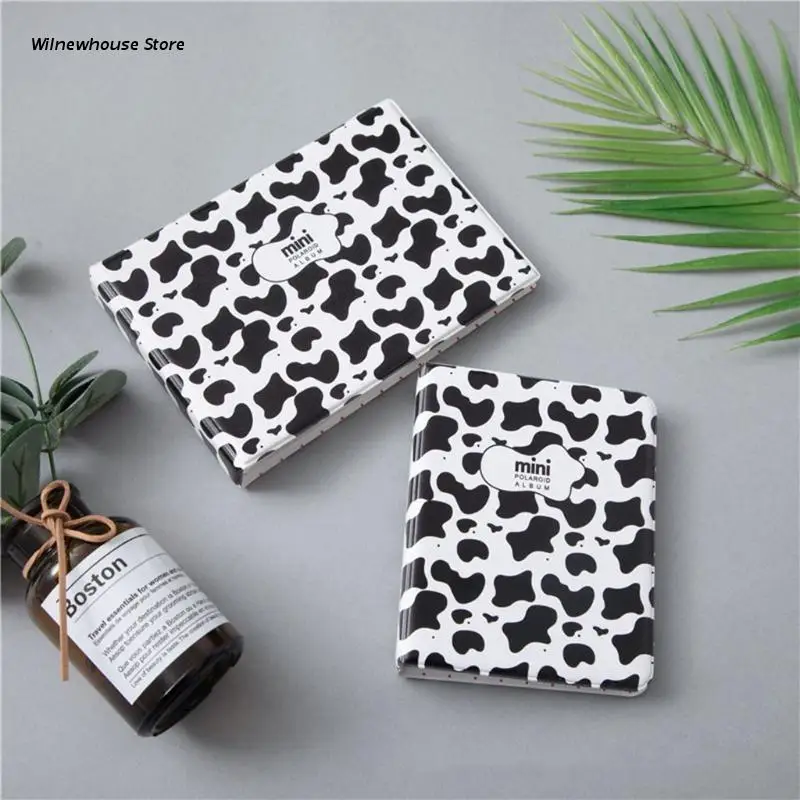 

F62A Portable Cow Pattern Cat Paw Photo Album 3"/4" Large Wedding Photo Memory Books Horizontal and Vertical Family Photo