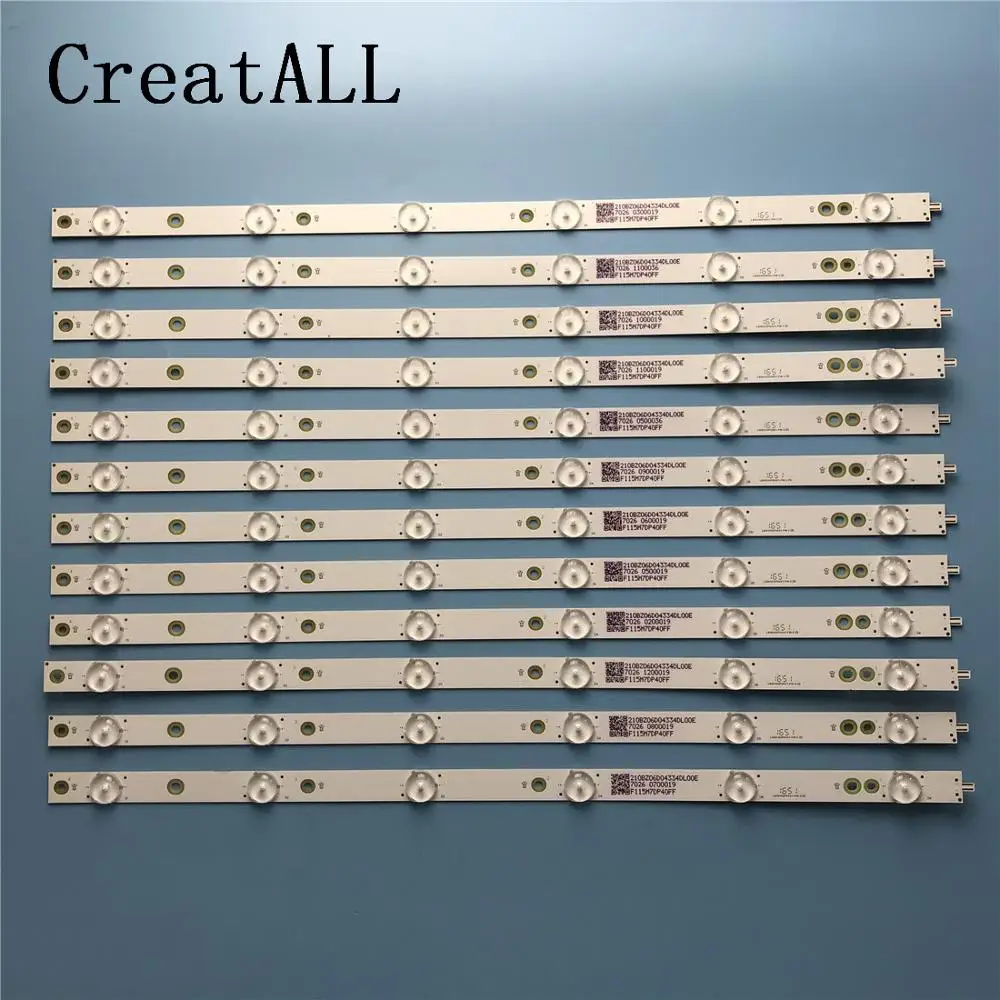 12 шт. светодиодный Подсветка лампы Газа 6 s для VIZIO 50 дюймов ТВ D50F E1 LTMWVTET LBM500P0601 FW 2