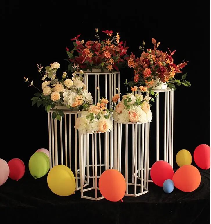 Железная шестиугольная настольная полка для торта десертный стол зона