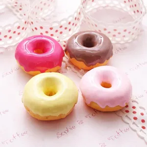 25mm kawaii donuts resin decoration crafts flatback cabochon simulation food donut diy scrapbooking phone hair bow accessories free global shipping