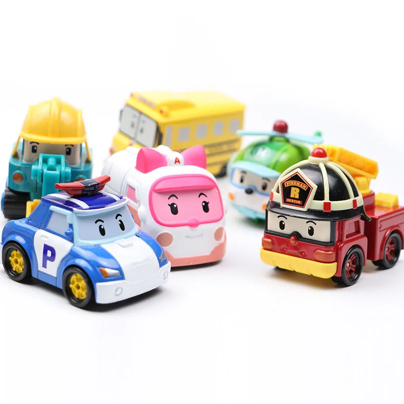 26 Styles Korea Kid Toys Robocar Poli Anba Roy Haley Cartoon Anime Metal Car Model Action Figures For Children Gift | Игрушки и хобби