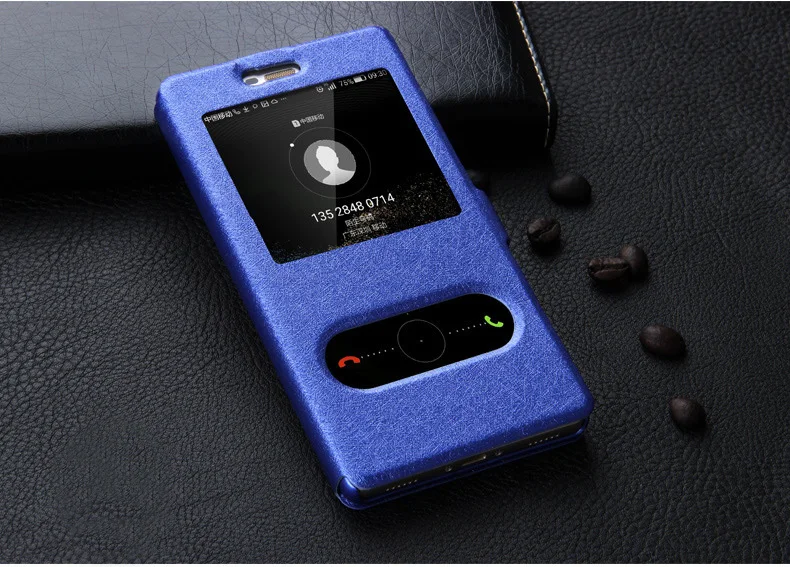 Для Nova Lite 2017 чехол Smart View кожаный с окошком откидной крышкой для Huawei NOVA SLA-L22 SLA-L02 5 0