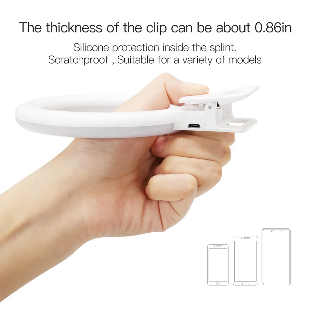 Светодиодный кольцевой светильник для селфи студийная лампа фотосъемки со