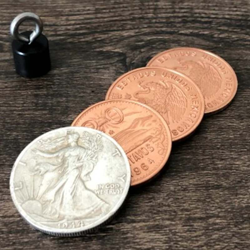 

Deluxe Superior Scotch And Soda (Double Locking, Mexican Coin & Walking Liberty Half Dollar) By Oliver Coin Magic Tricks Props