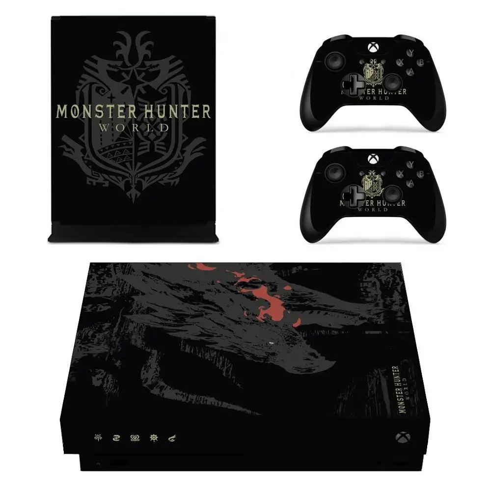 Monster наклейки Hunter Для Xbox One X виниловые на кожу Наклейки Обложка Pegatinas для one