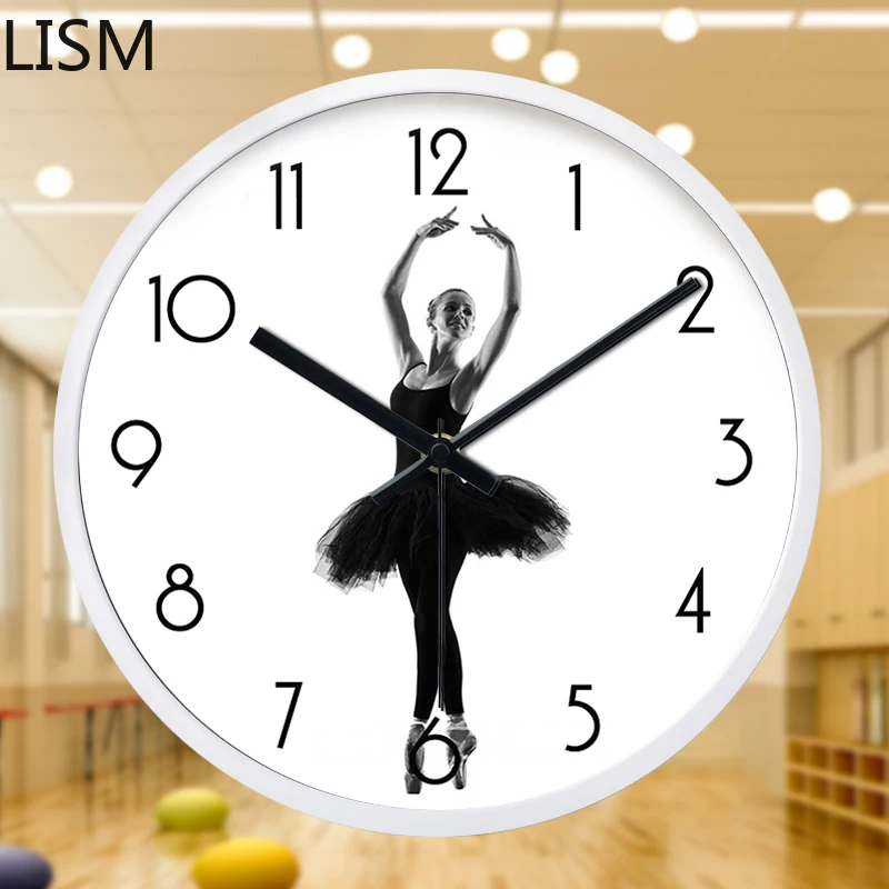 

Dance Gym Art Creative Wall Clock Modern Design Living Room Bedroom Personality Simple Silent Wall Watch Clocks Wall Home Decor