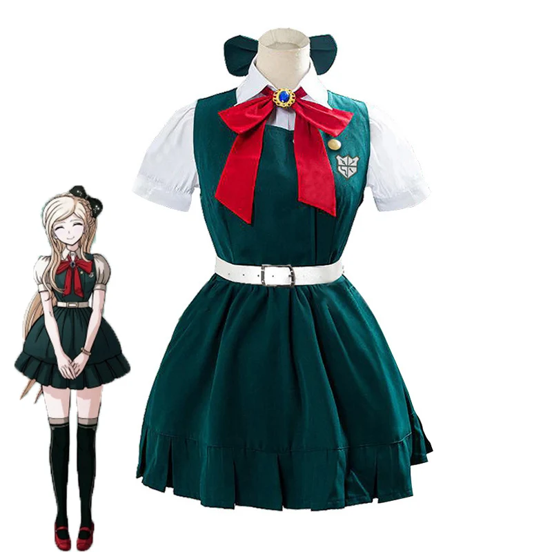 Аниме Danganronpa 2 Sayonara Zetsubo Gakuen Sonia Nevermind Косплей Костюм женское платье школьная форма