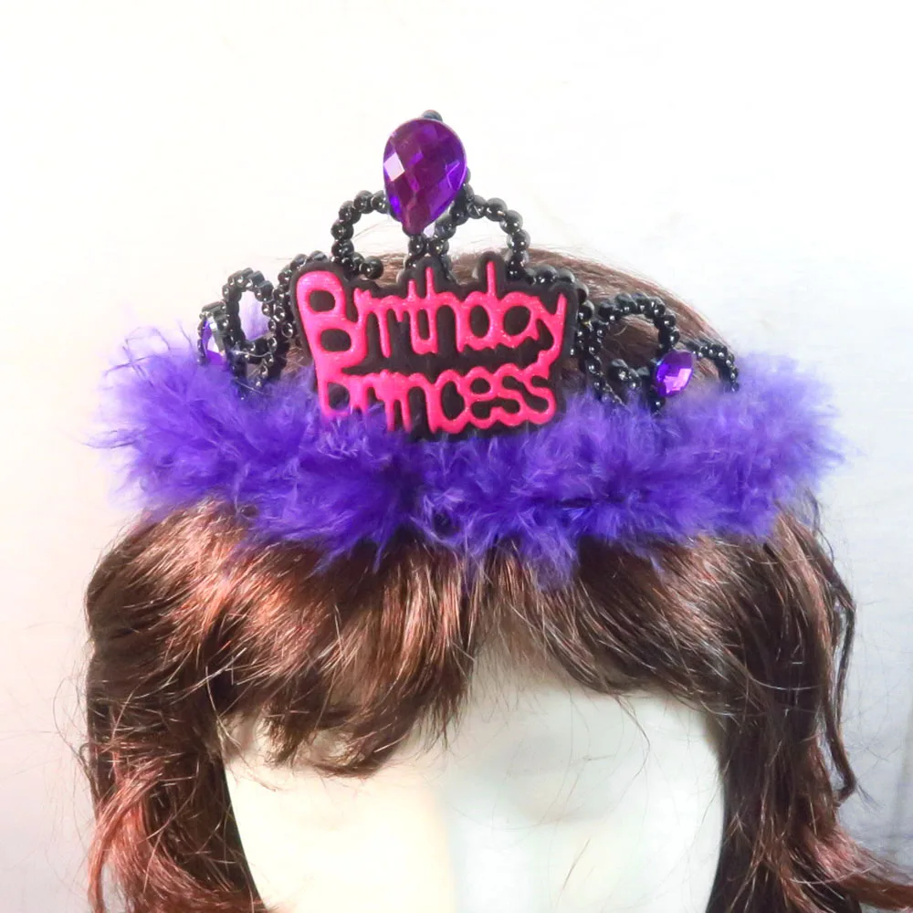 

3pcs as a set birthday party decoration Princess adult 21 30 40 50 age celebration accessories tiara sash brooch for gift
