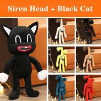 40cm siren head plush toy white black sirenhead stuffed doll horror character figures peluches toys for children birthday gift