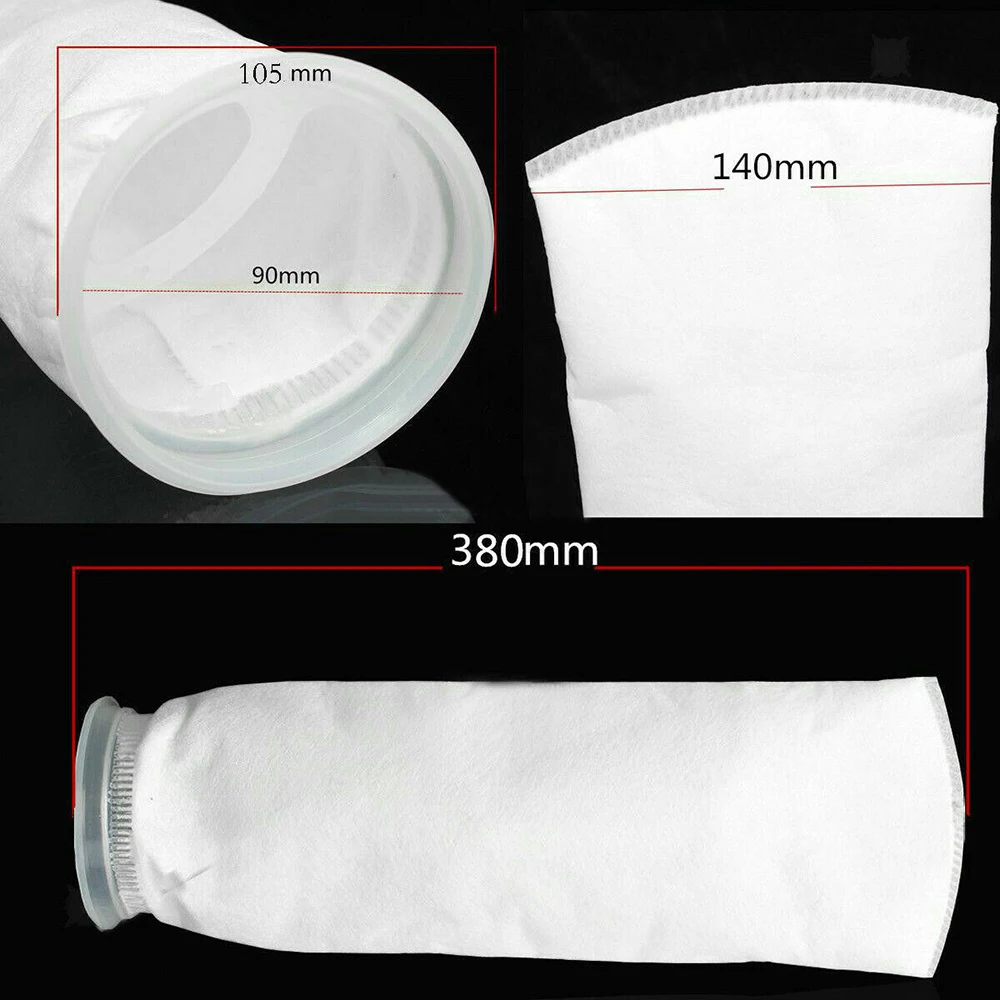 

6Pcs Filter Sock Bag Fish Aquarium Marine Sump Felt Pre 100um/150um/200um Filter Bag New