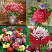 diy flower 5d diamond painting full square drill floral scenic diamond embroidery cross stitch kits wall art gift home decor