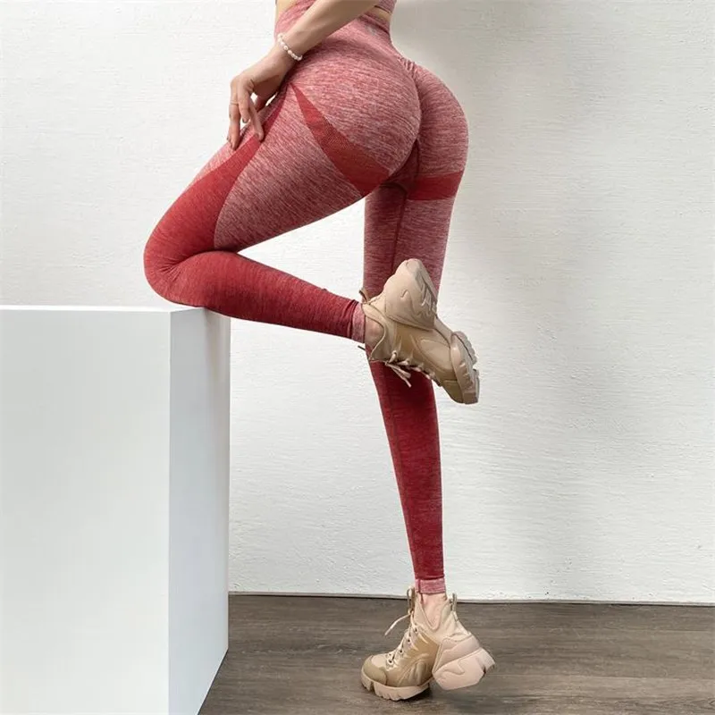 Women's Yoga Wear Workout Running Sweatpants Push Up Hips Fitness Gym Leggings Leggings High Waist Seamless Yoga Leggings